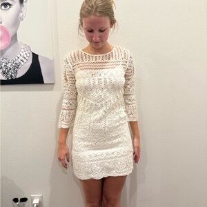 Twelfth Street by Cynthia Vincent Cream Lace Blouse
